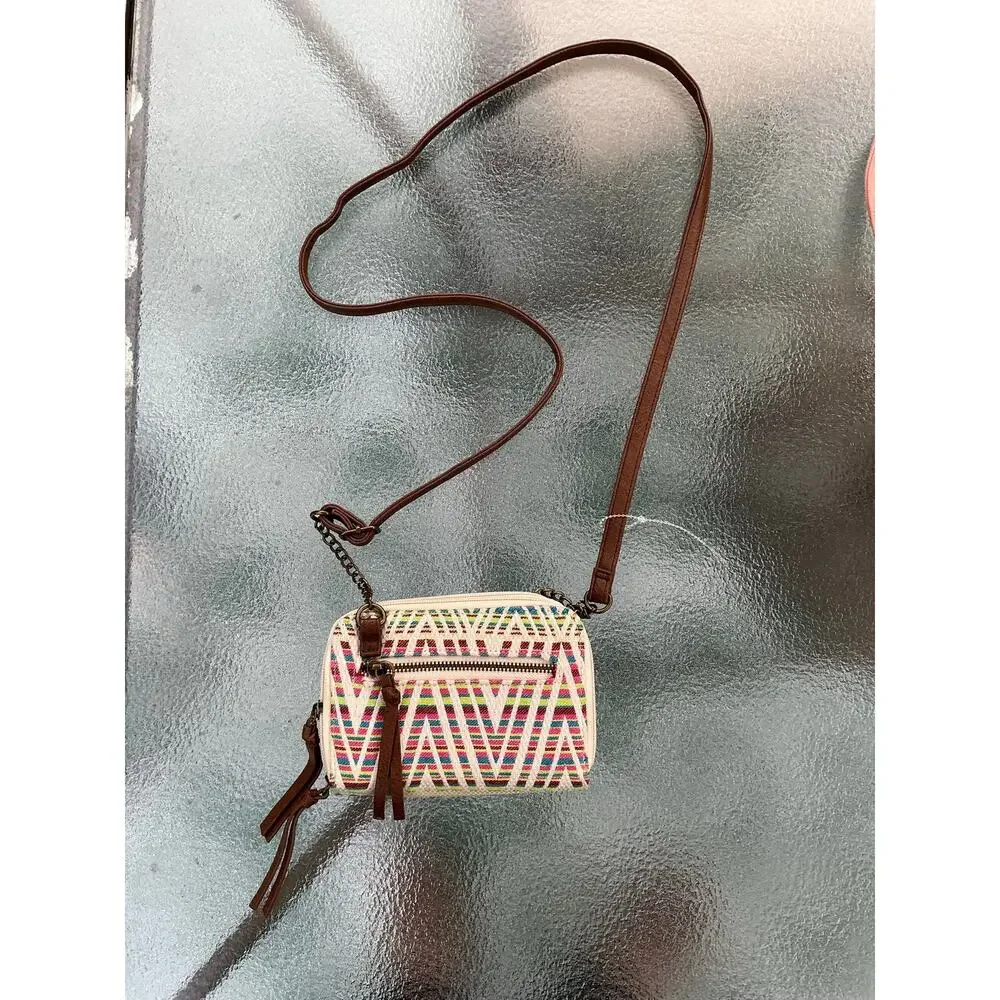 Boho Woven Wallet on a String Crossbody Bag